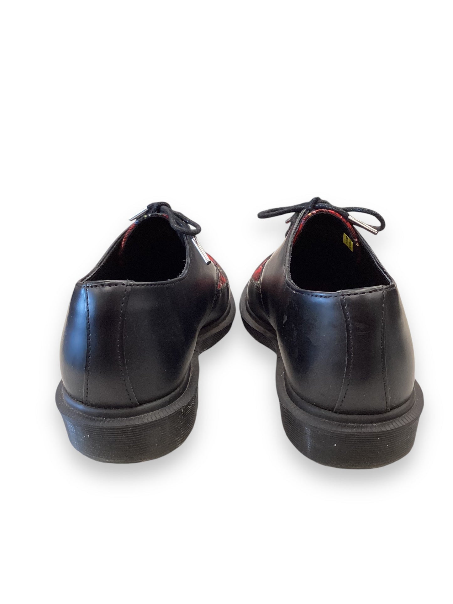 Shoes Flats By Dr Martens In Black & Red, Size: 7