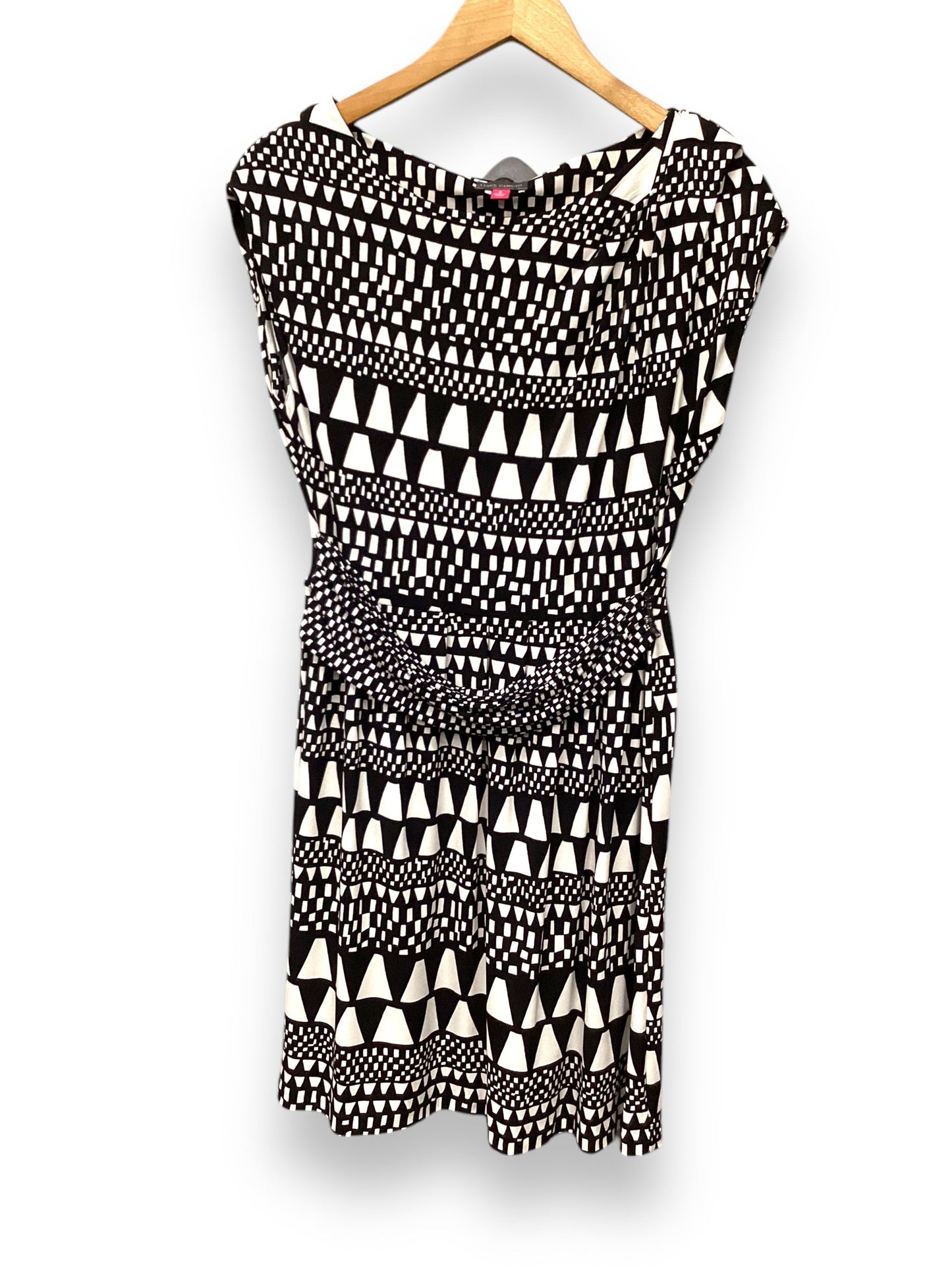 Dress Casual Midi By Vince Camuto In Black White, Size: S