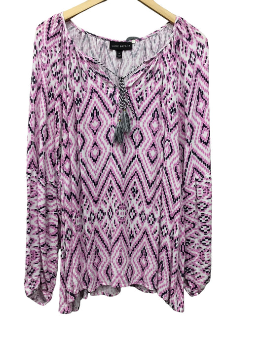 Top Long Sleeve By Lane Bryant In Pink, Size: Xl