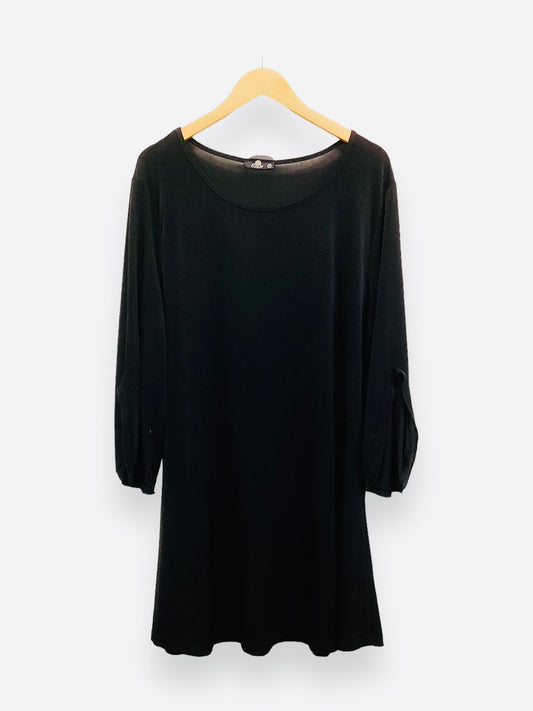 Black Dress Casual Midi Firmiana, Size 3x
