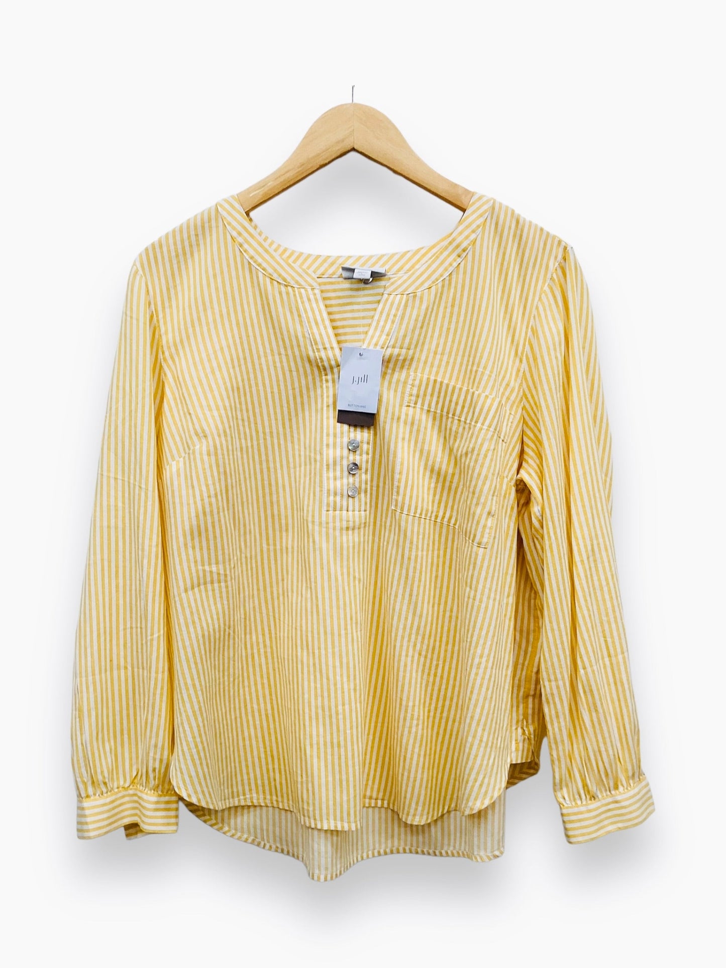 NWT Yellow Top Long Sleeve J. Jill, Size Petite L