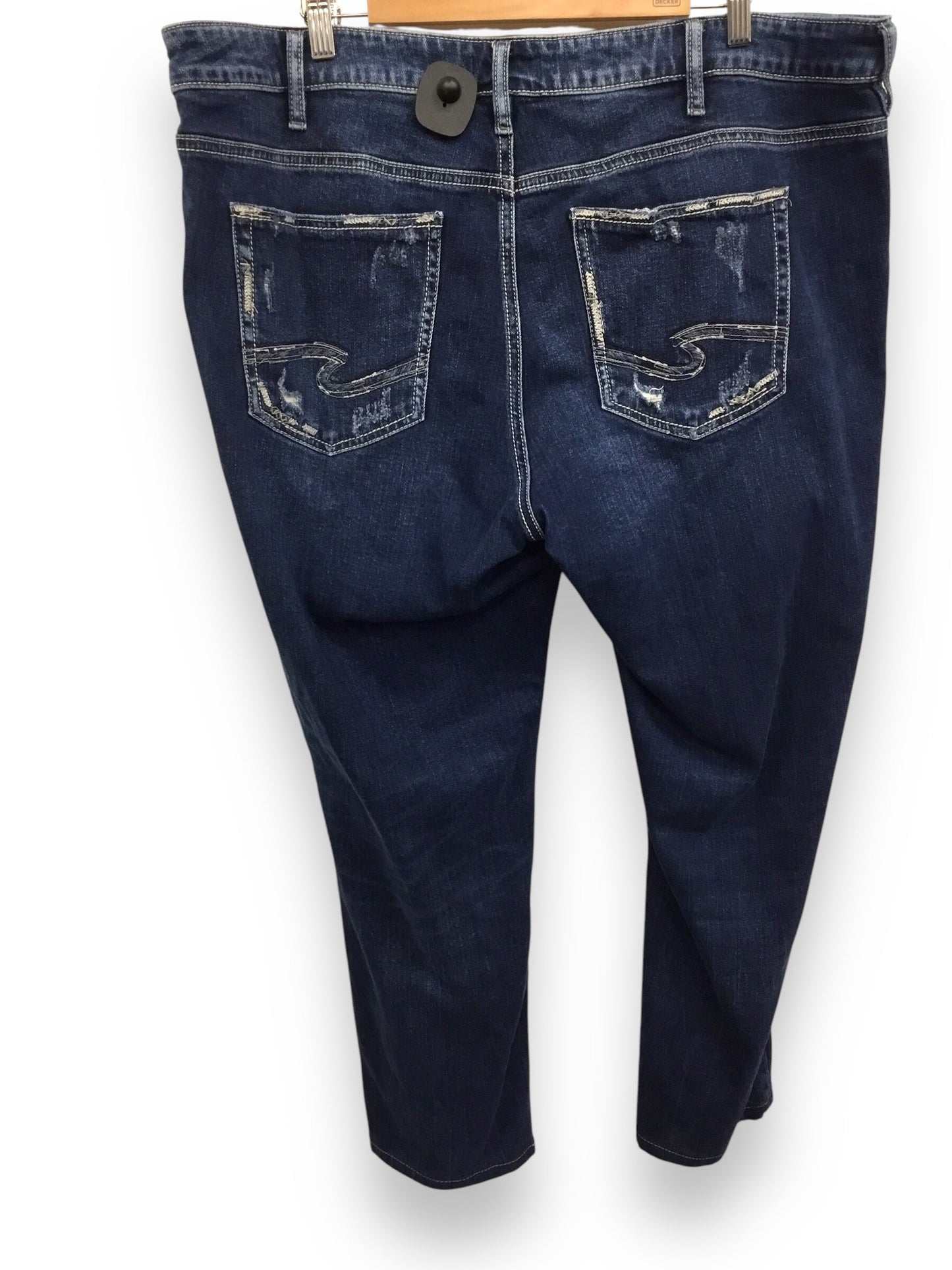 Jeans Straight By Silver In Blue, Size: 20