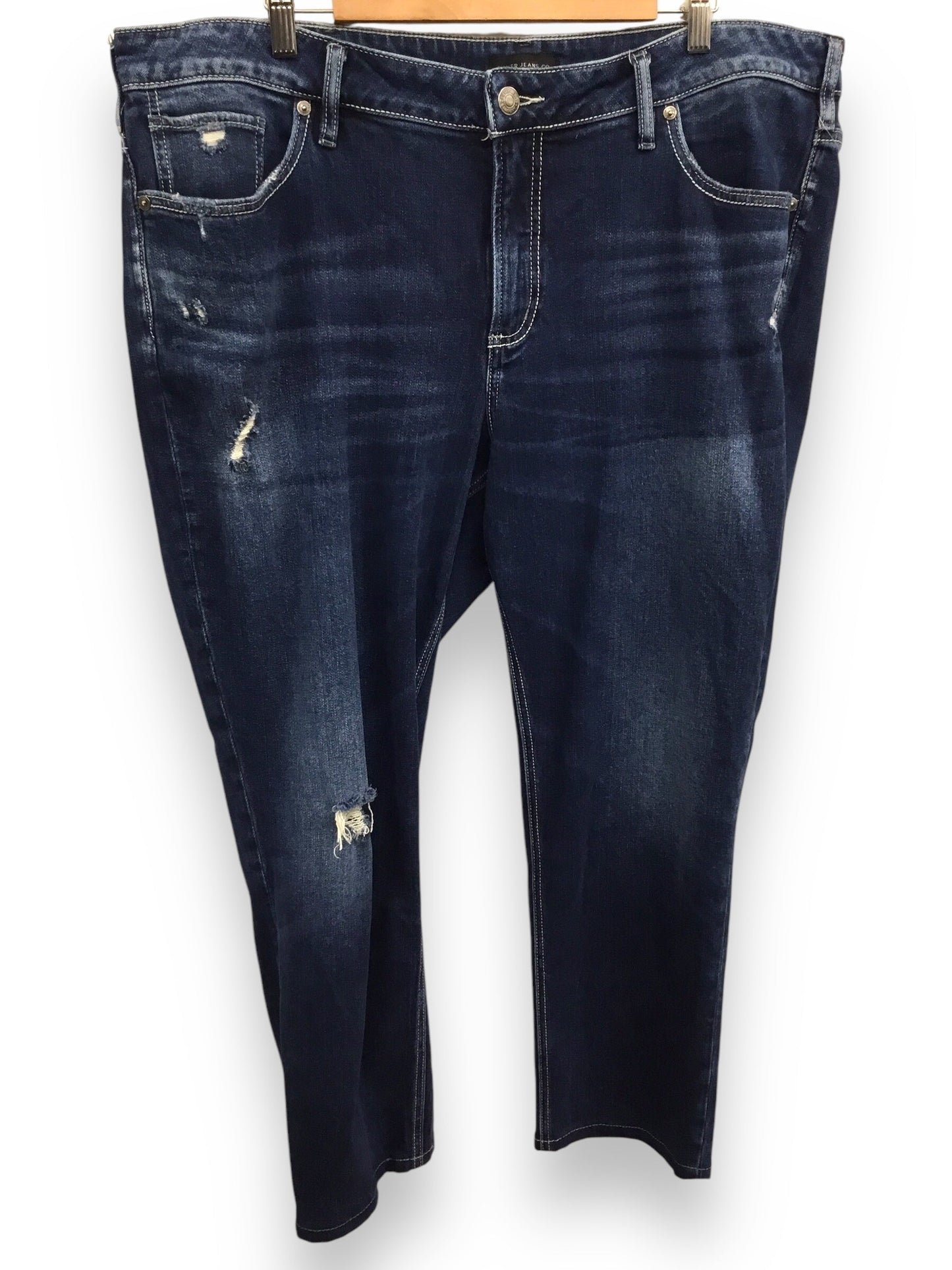 Jeans Straight By Silver In Blue, Size: 20