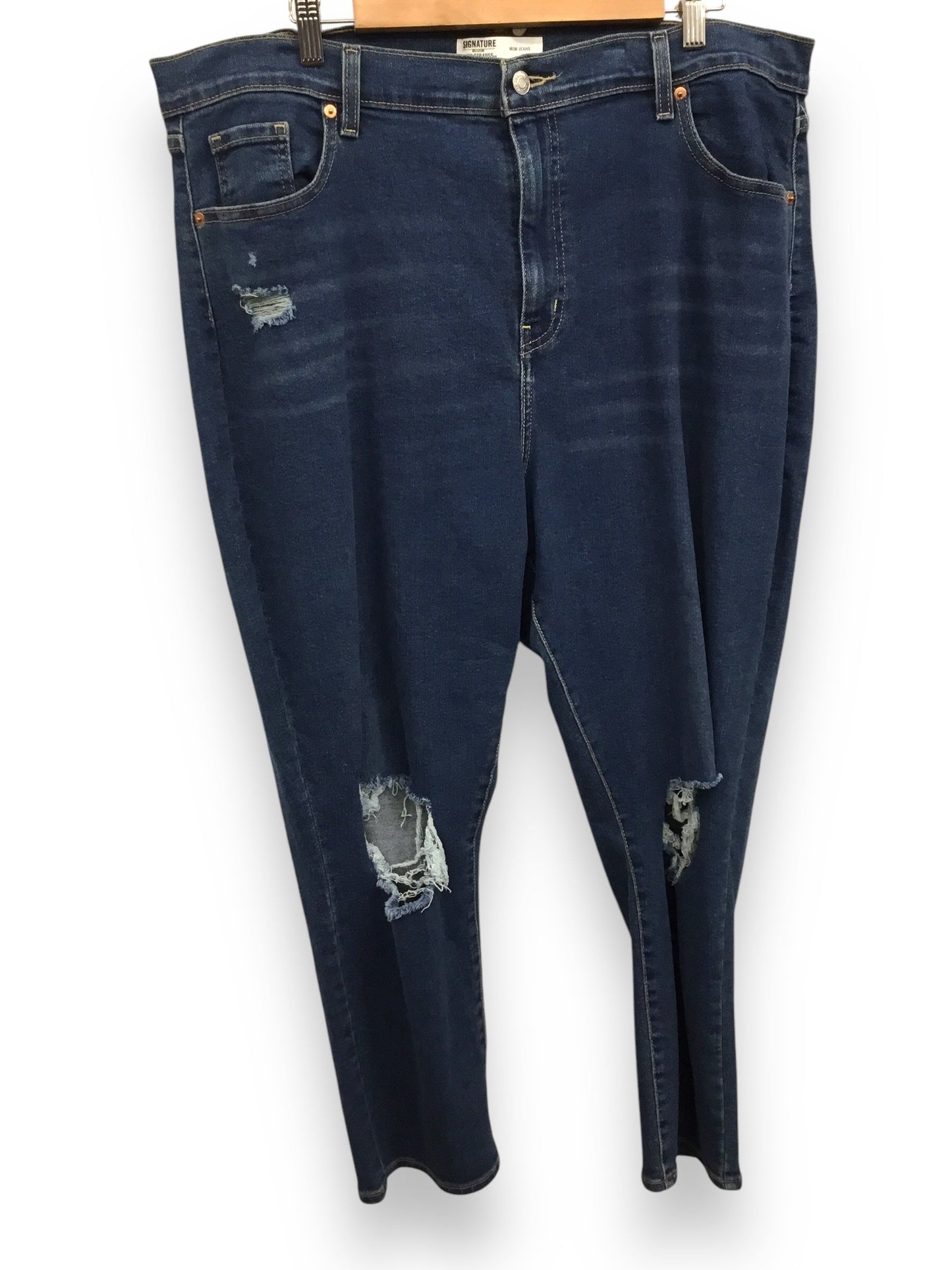 Jeans Straight By Levis In Blue Denim, Size: 20