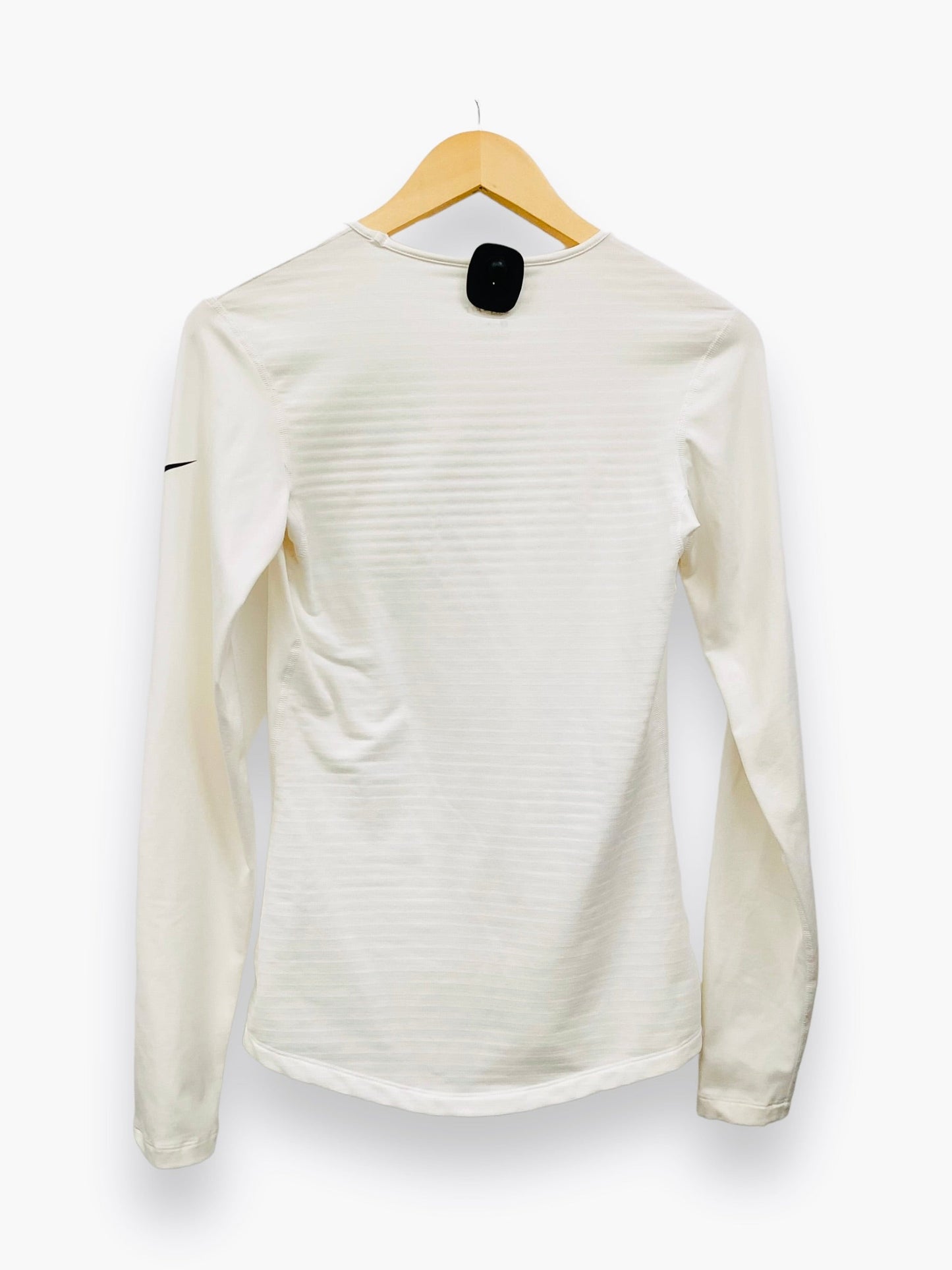 Cream Athletic Top Long Sleeve Crewneck Nike, Size M