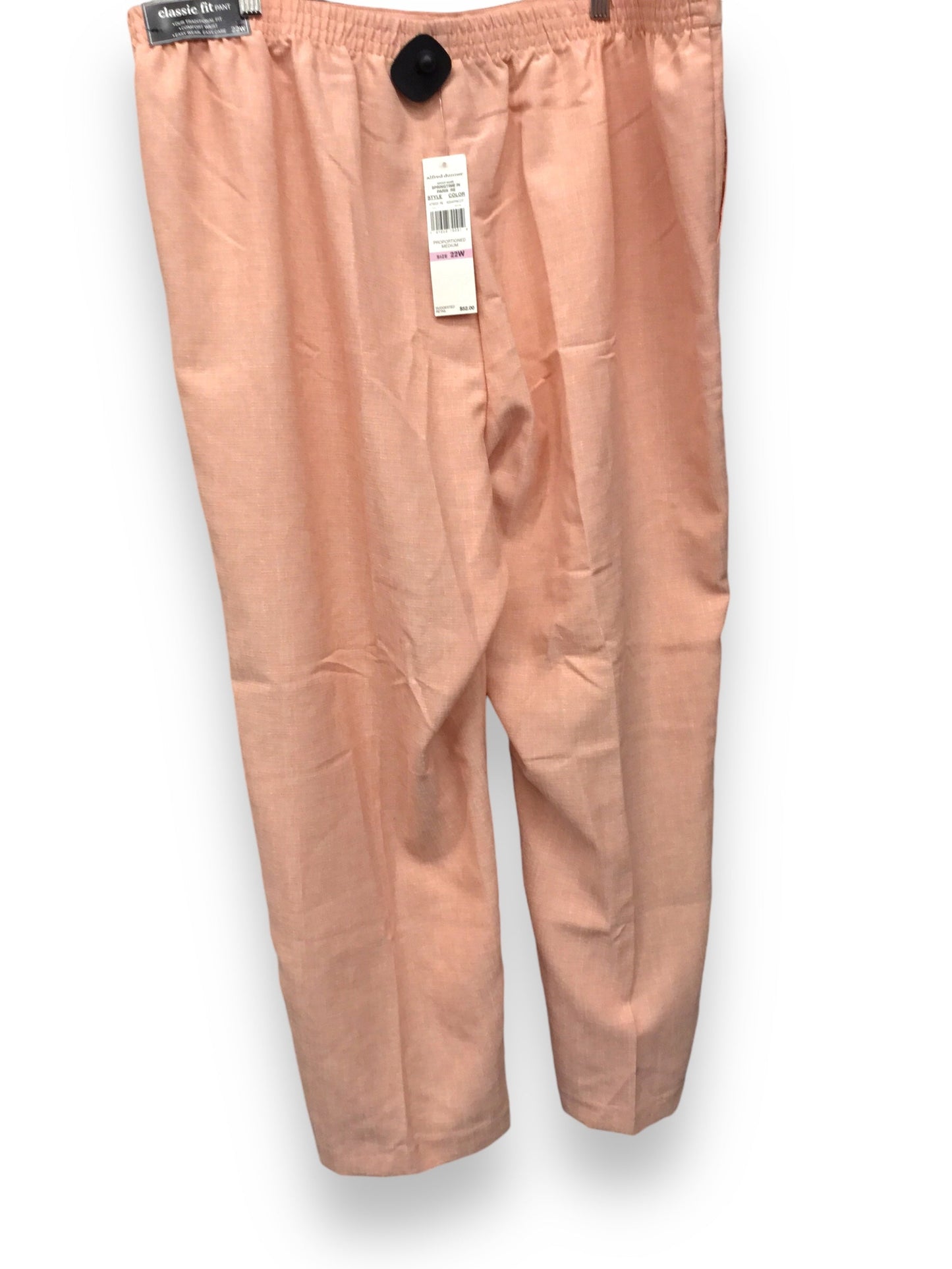 Pants Dress By Alfred Dunner In Peach, Size: 22