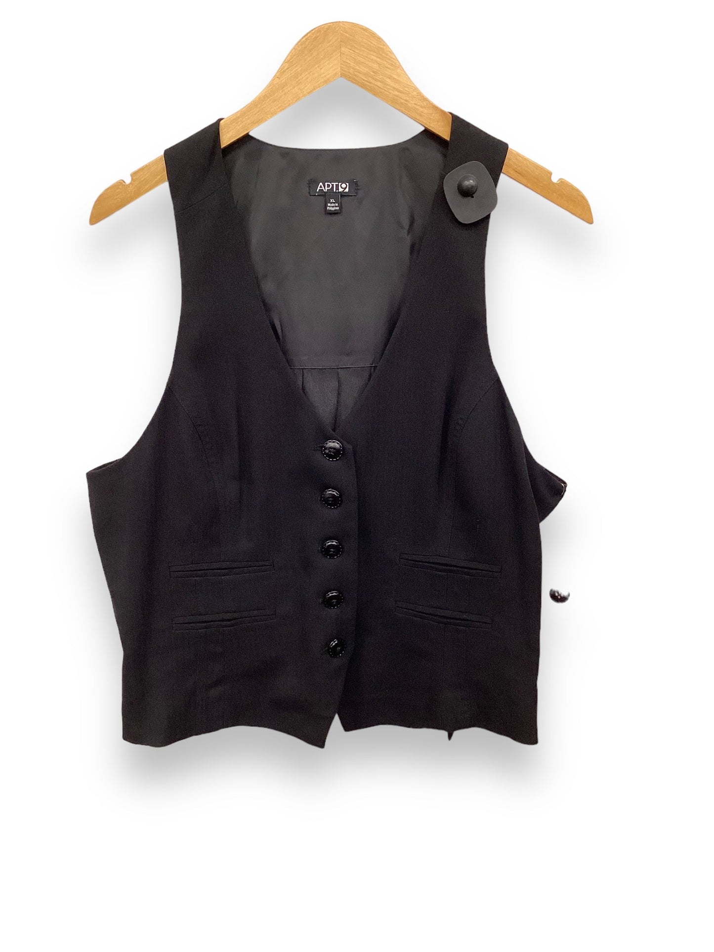 Vest Other By Apt 9 In Black, Size: Xl