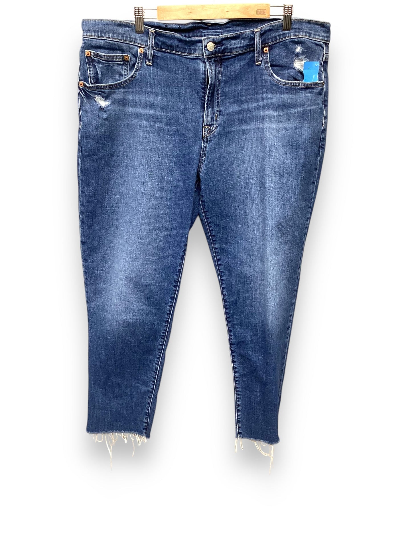 Jeans Straight By Gap In Blue Denim, Size: 18