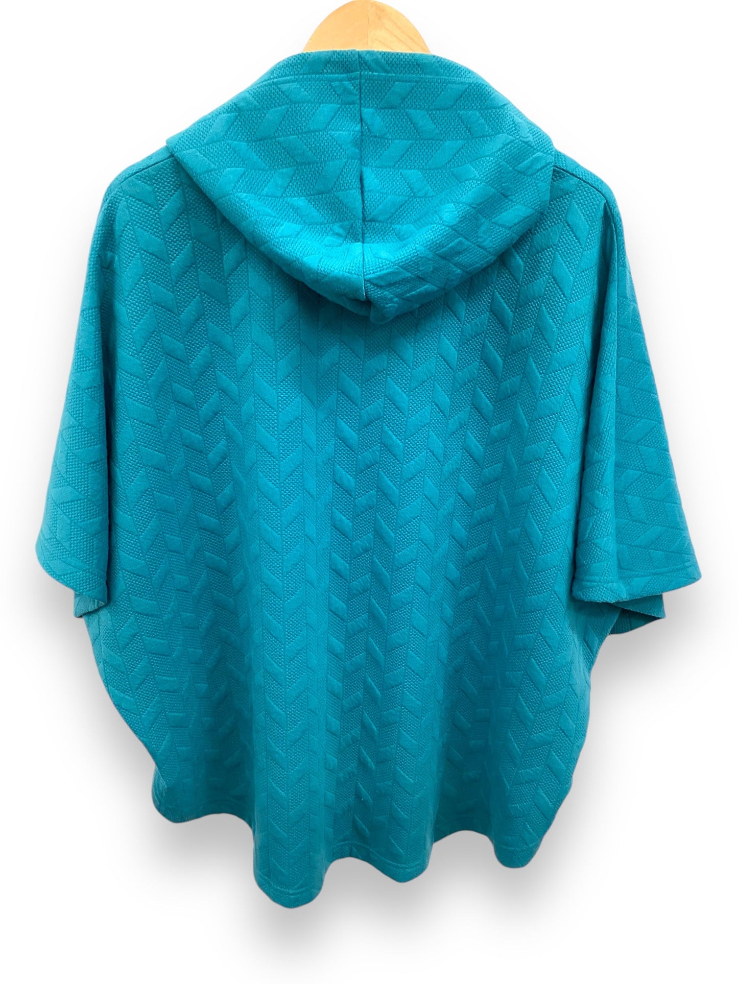 Poncho By Chicos In Teal, Size: L