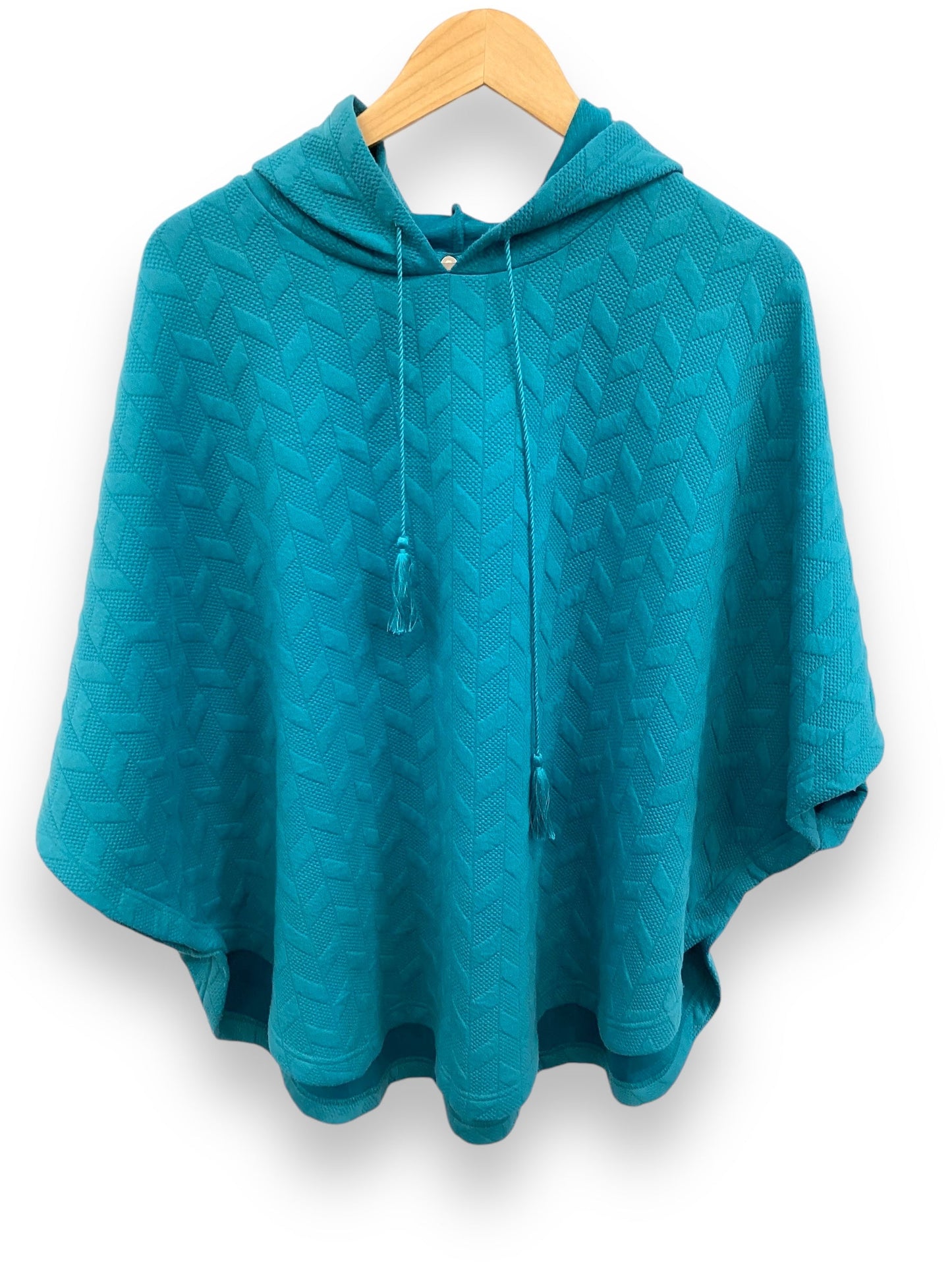 Poncho By Chicos In Teal, Size: L