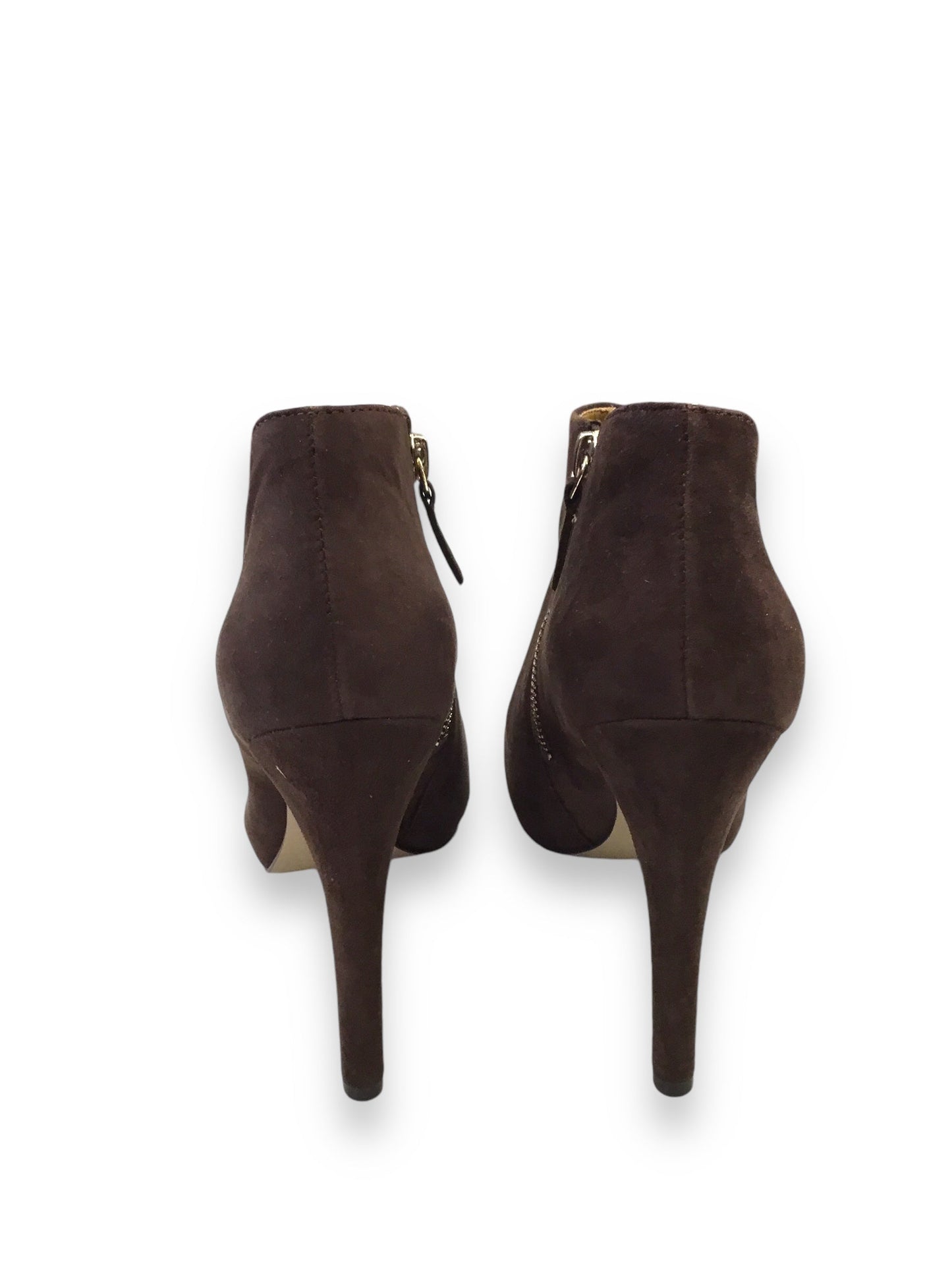 Boots Ankle Heels By Nine West In Brown, Size: 7.5