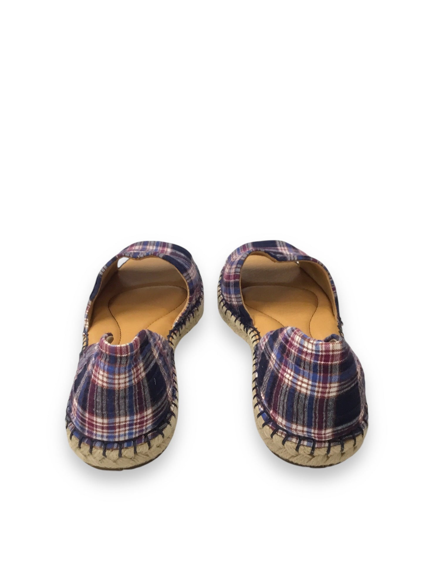 Shoes Flats By Born In Plaid Pattern, Size: 6.5