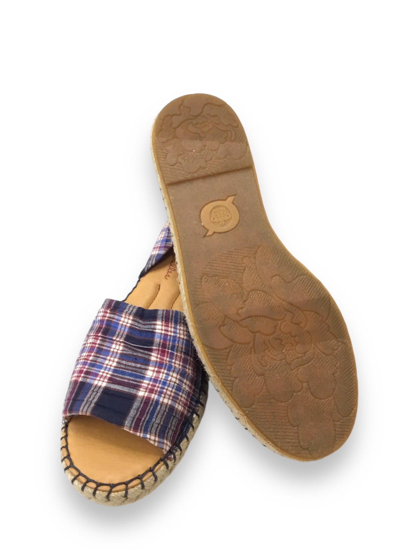 Shoes Flats By Born In Plaid Pattern, Size: 6.5