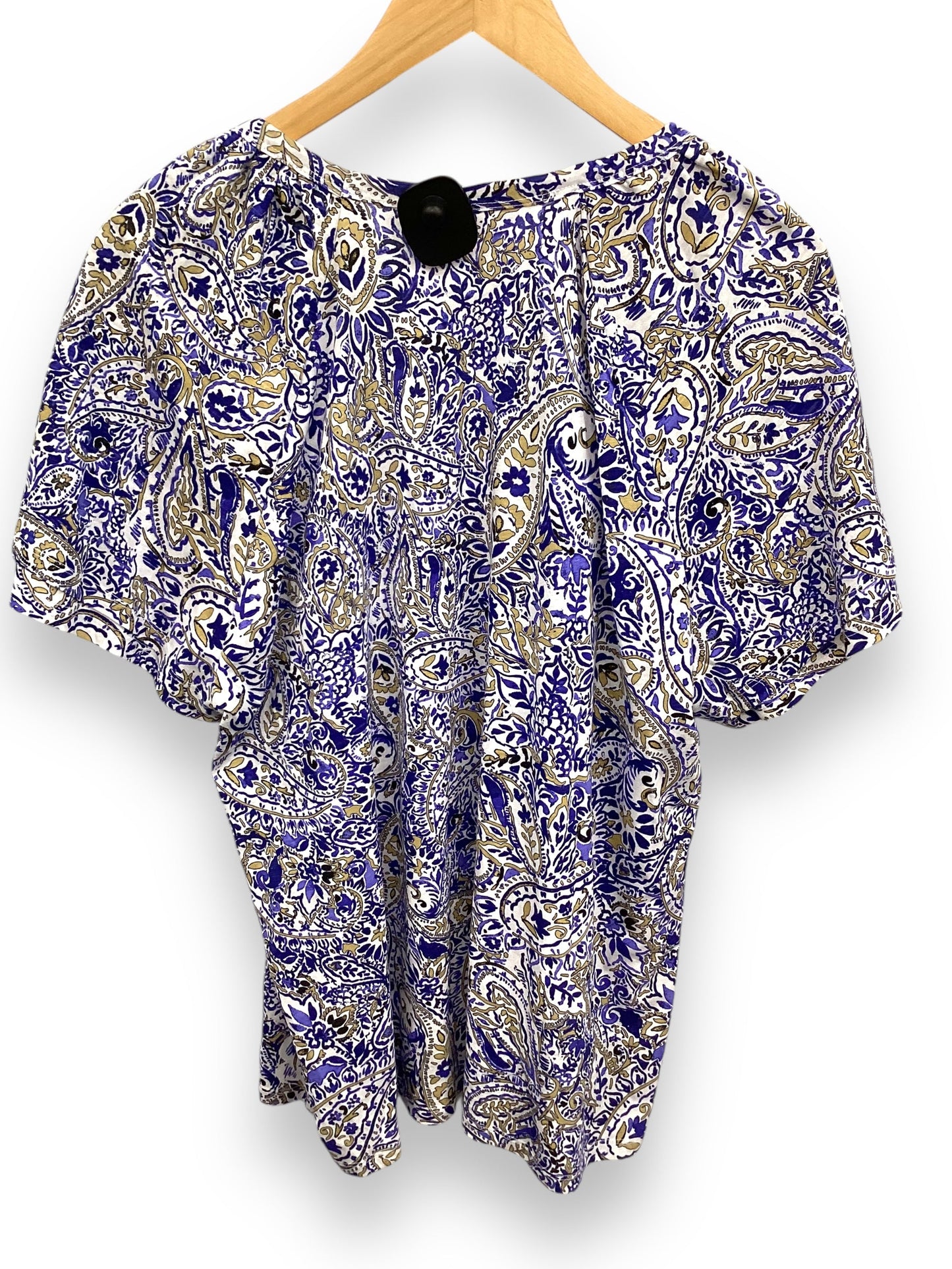 Top Short Sleeve By Rafaella In Blue, Size: Xxl