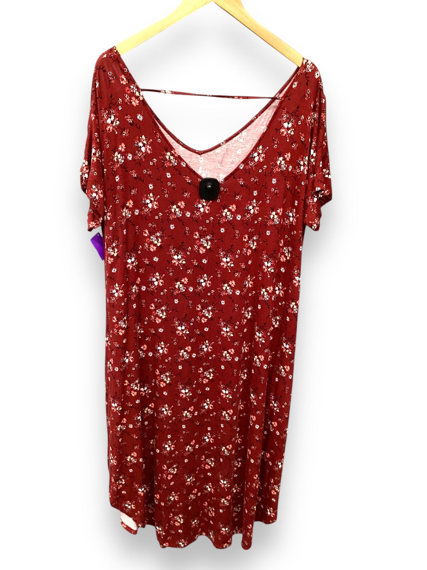 Dress Casual Midi By Maurices In Floral Print, Size: Xxl