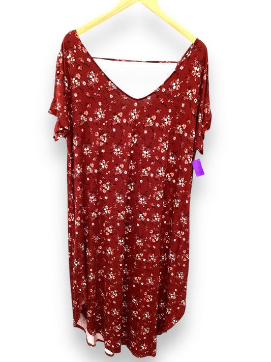 Dress Casual Midi By Maurices In Floral Print, Size: Xxl