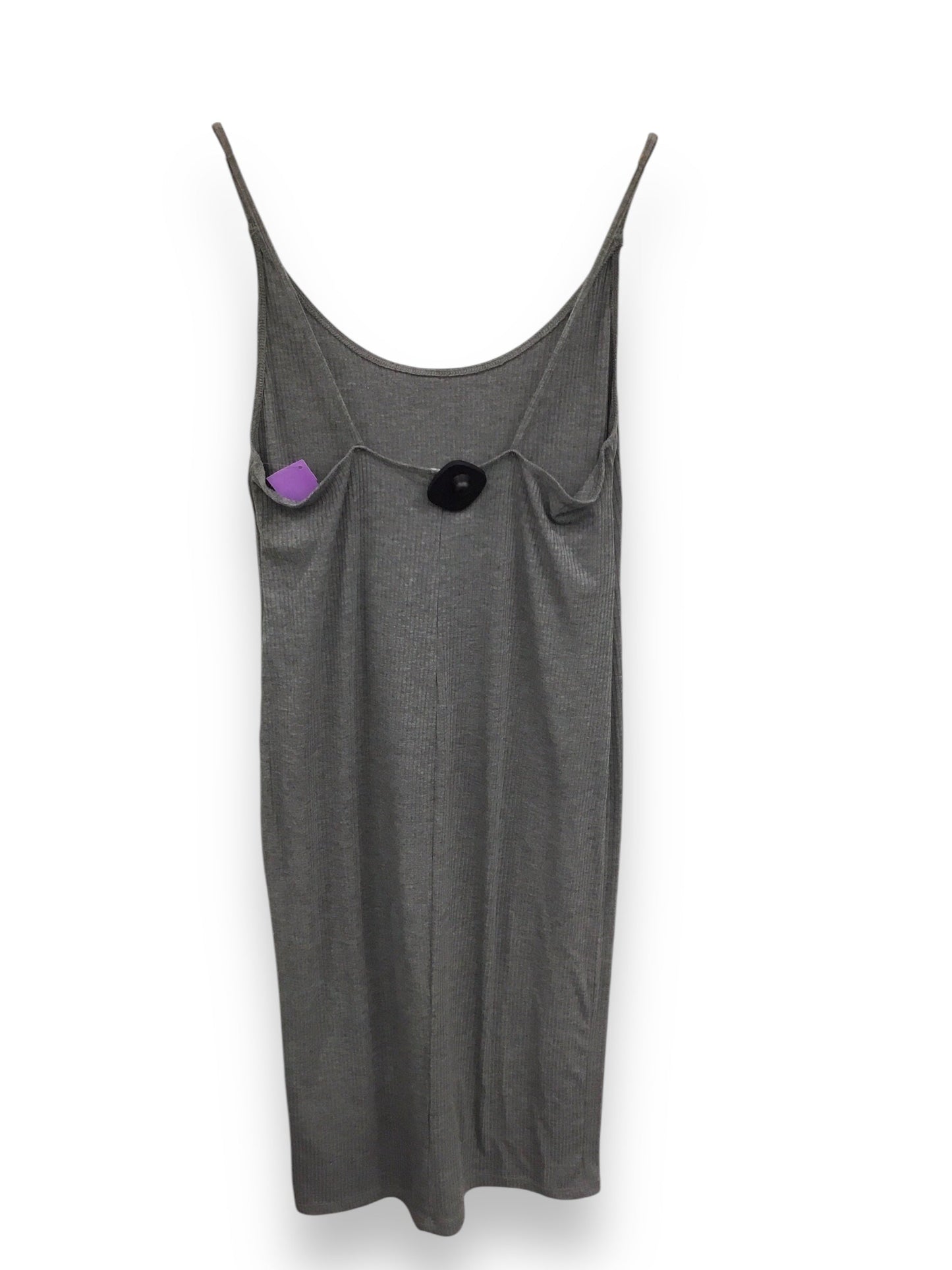 Dress Casual Midi By H&m In Grey, Size: M