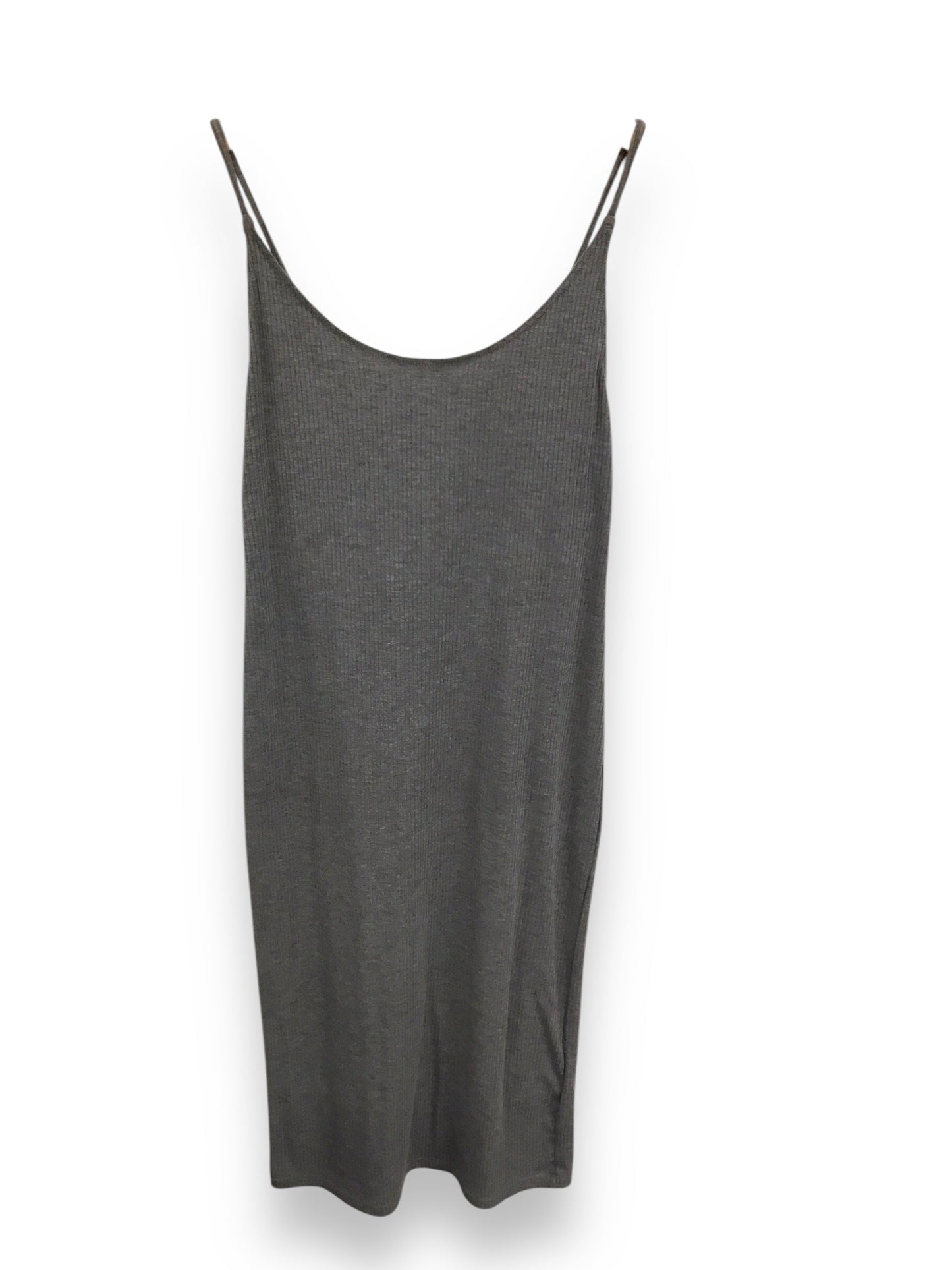 Dress Casual Midi By H&m In Grey, Size: M