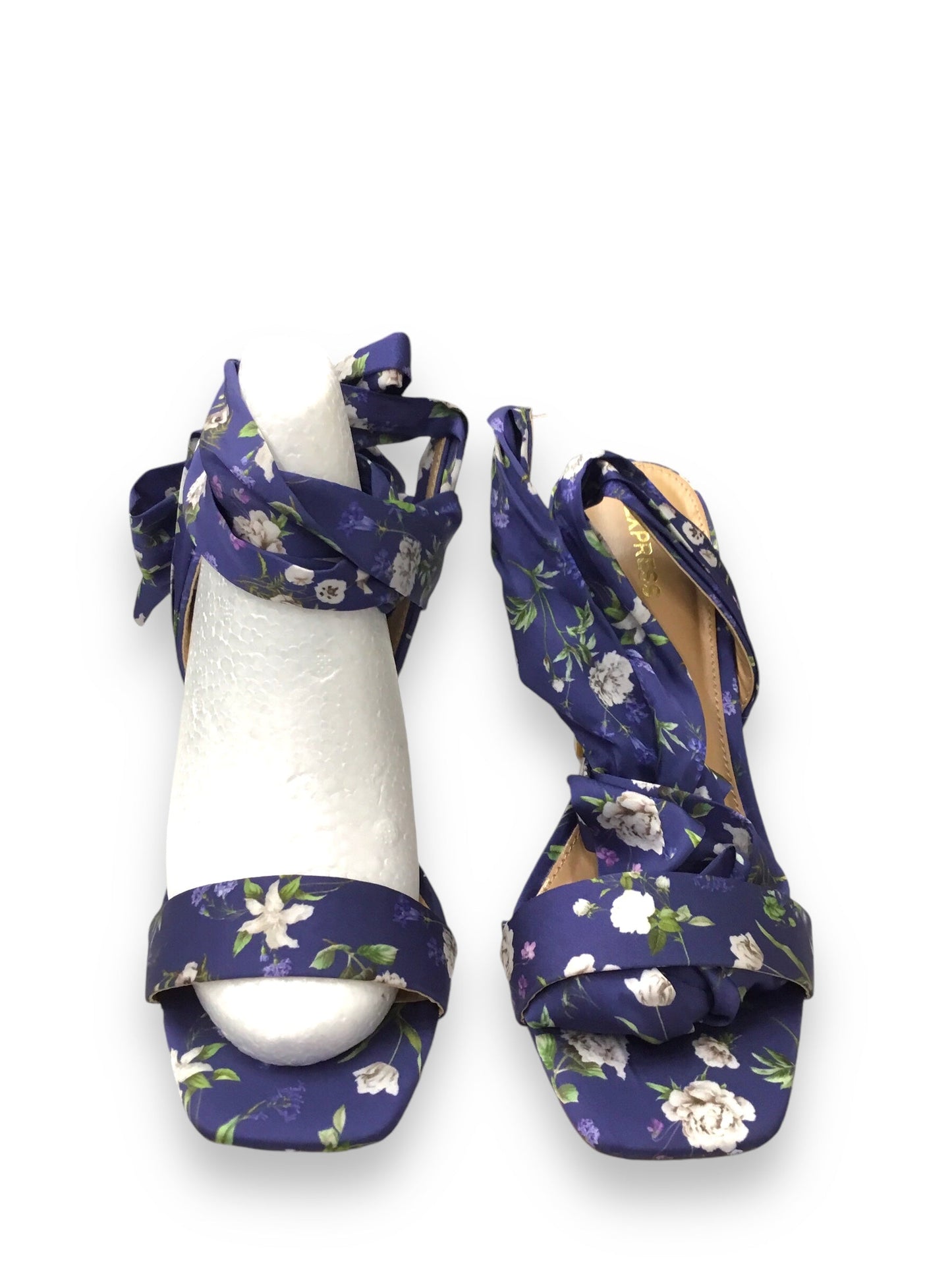 Shoes Heels Block By Express In Floral Print, Size: 7