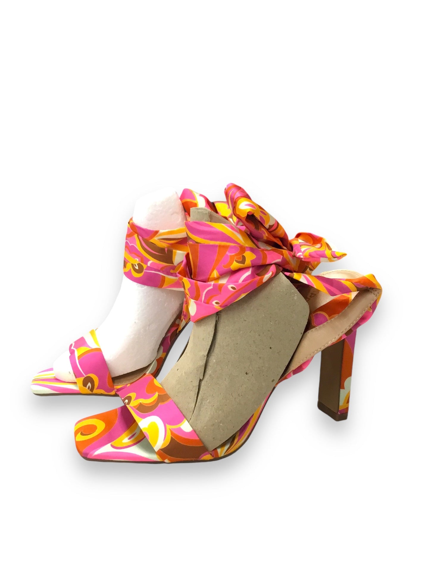 Shoes Heels Block By Express In Orange & Pink, Size: 7