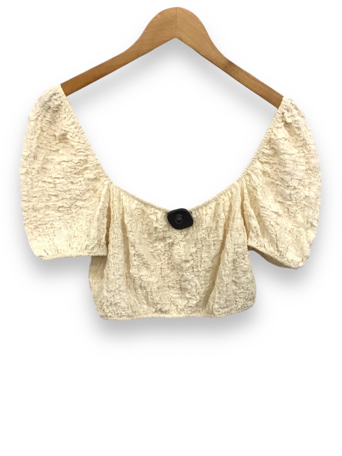 Top Short Sleeve By Zara In Tan, Size: M