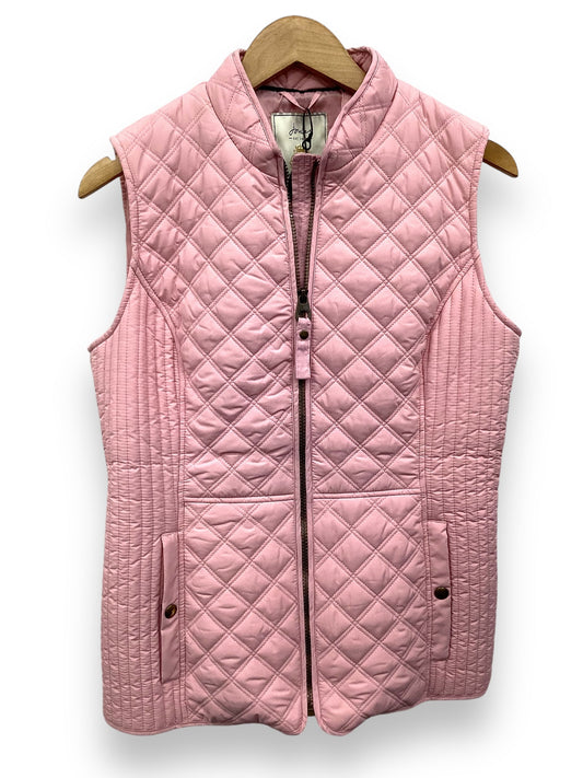 Vest Puffer & Quilted By Joules In Pink, Size: M