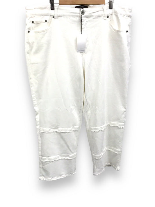 Jeans Cropped By Clothes Mentor In White, Size: 22