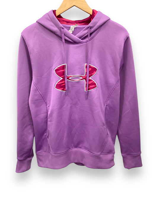 Sweatshirt Hoodie By Under Armour In Purple, Size: M