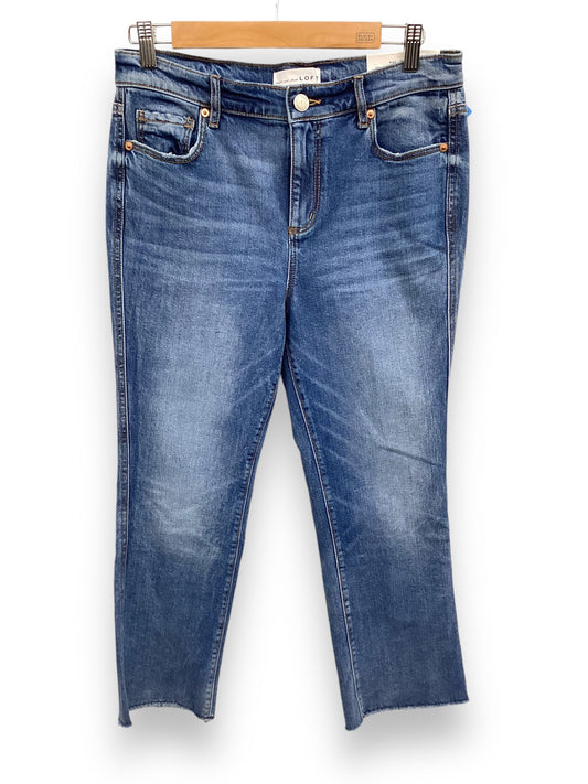 Jeans Straight By Loft In Blue Denim, Size: 4