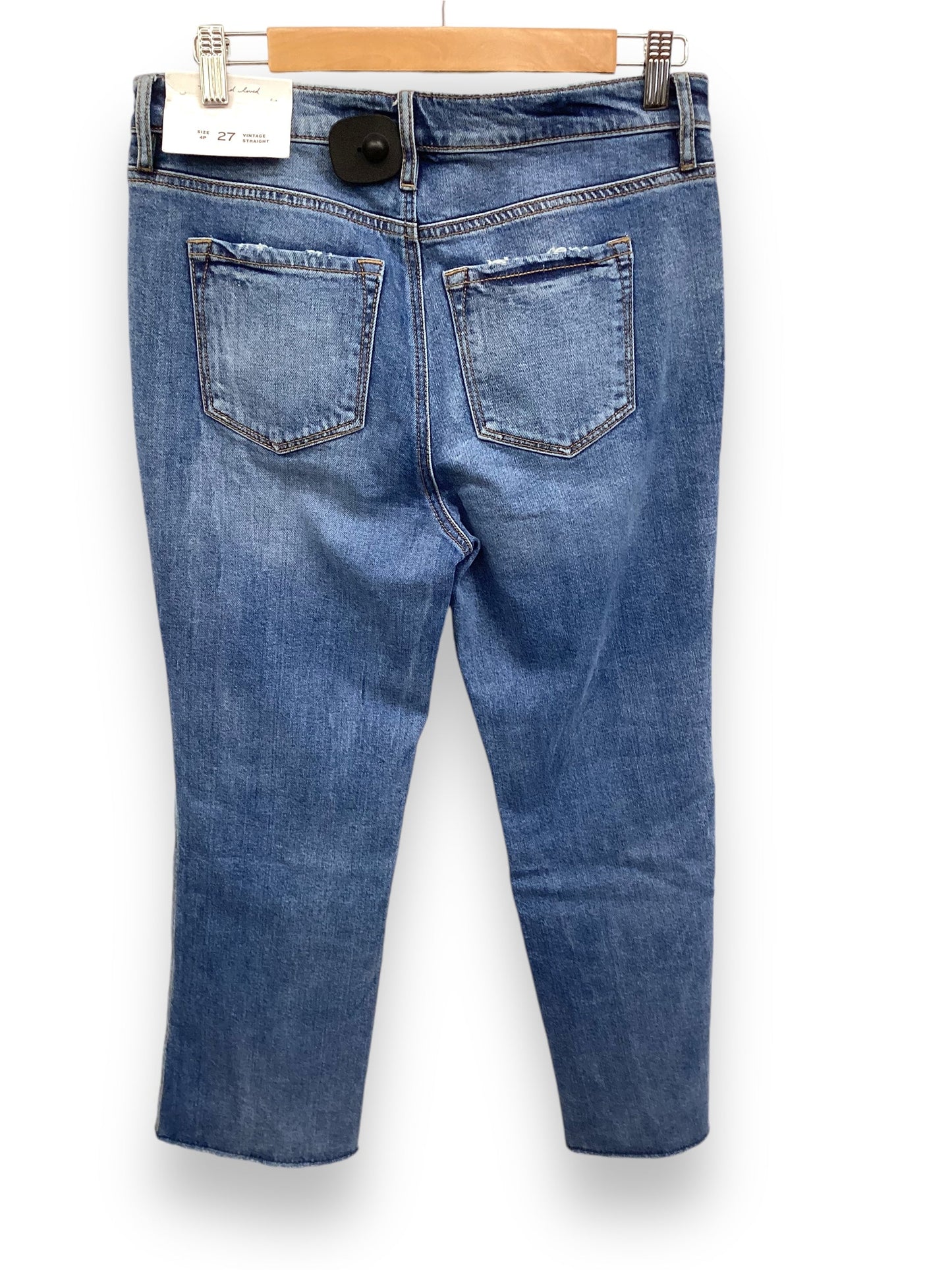 Jeans Straight By Loft In Blue Denim, Size: 4