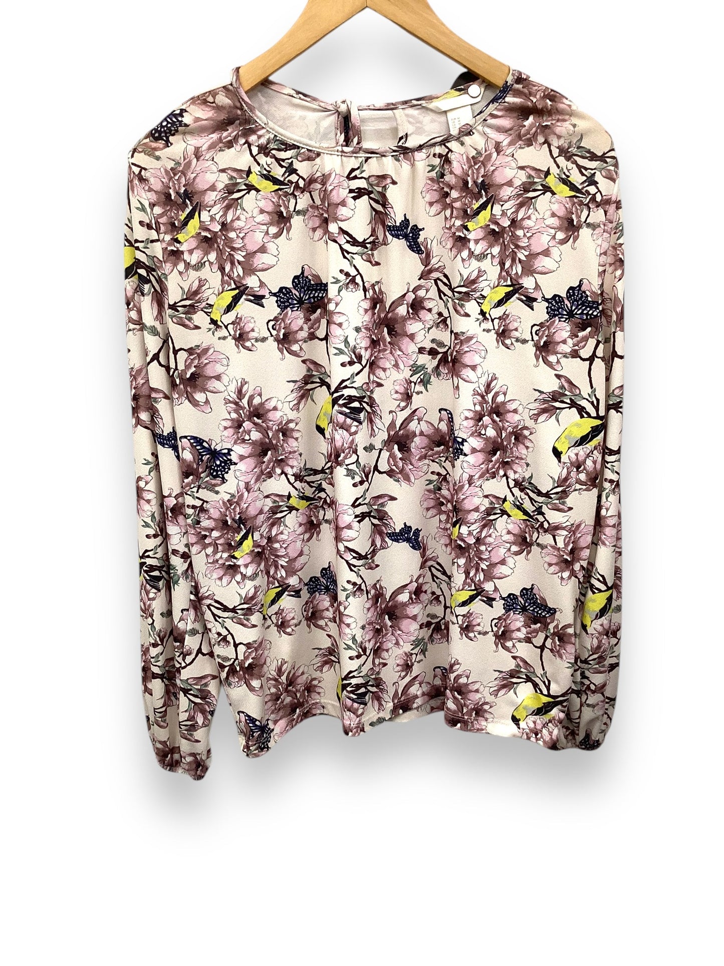 Top Long Sleeve By H&m In Floral, Size: M