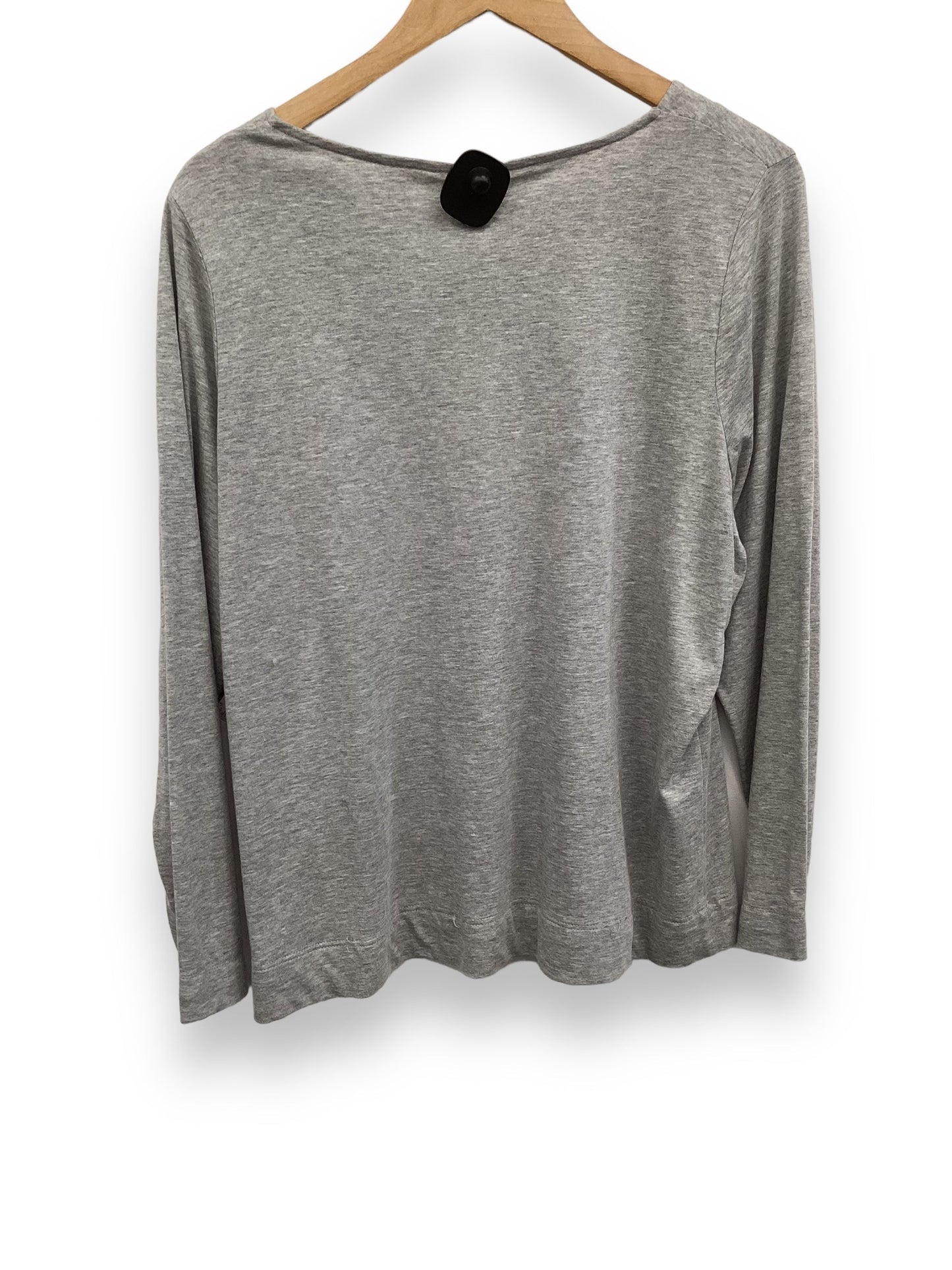 Top Long Sleeve By Talbots In Grey, Size: 2x