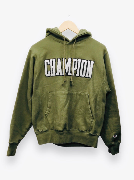 Green Sweatshirt Hoodie Champion, Size S