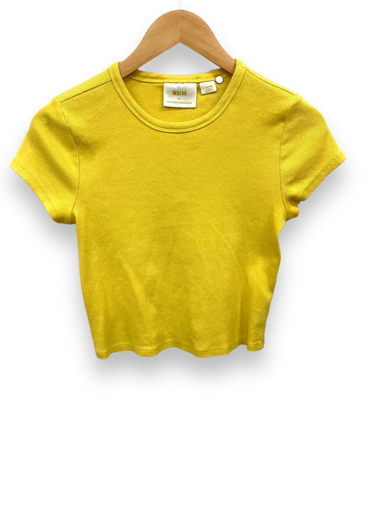 Yellow Top Short Sleeve Anthropologie, Size L
