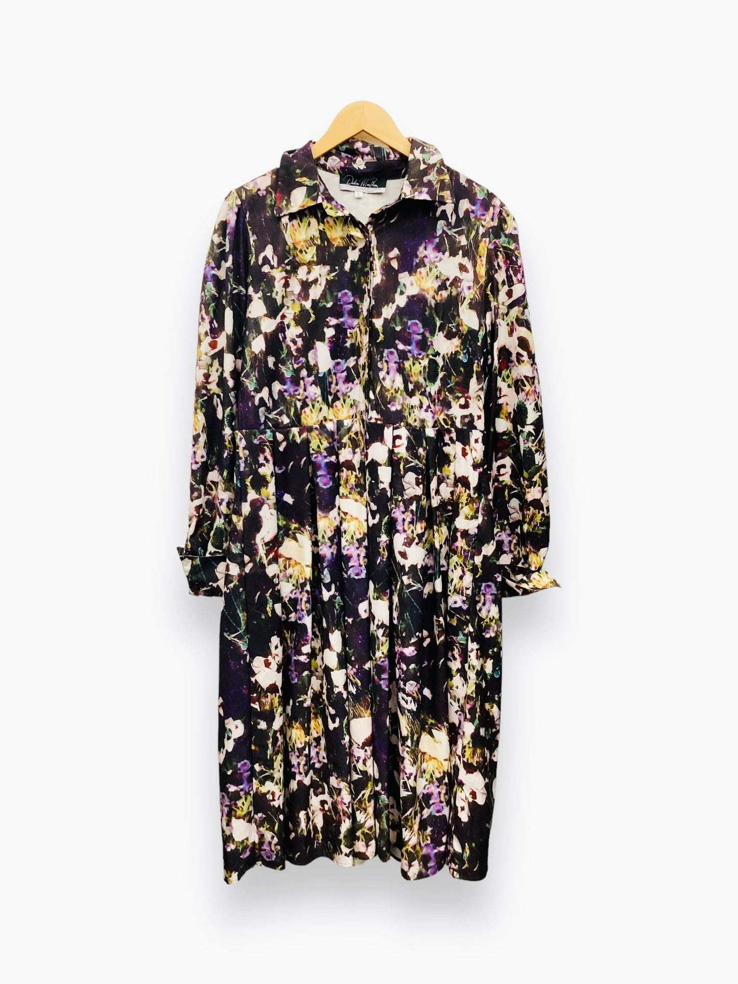 Floral Print Dress Casual Midi Dalia Macphee, Size Xl