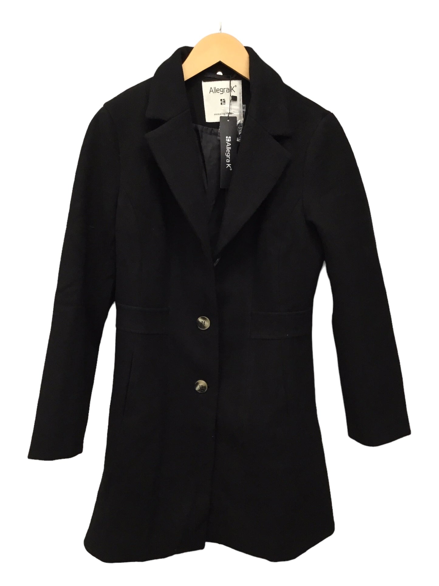 NWT Black Coat Peacoat Allegra K, Size M