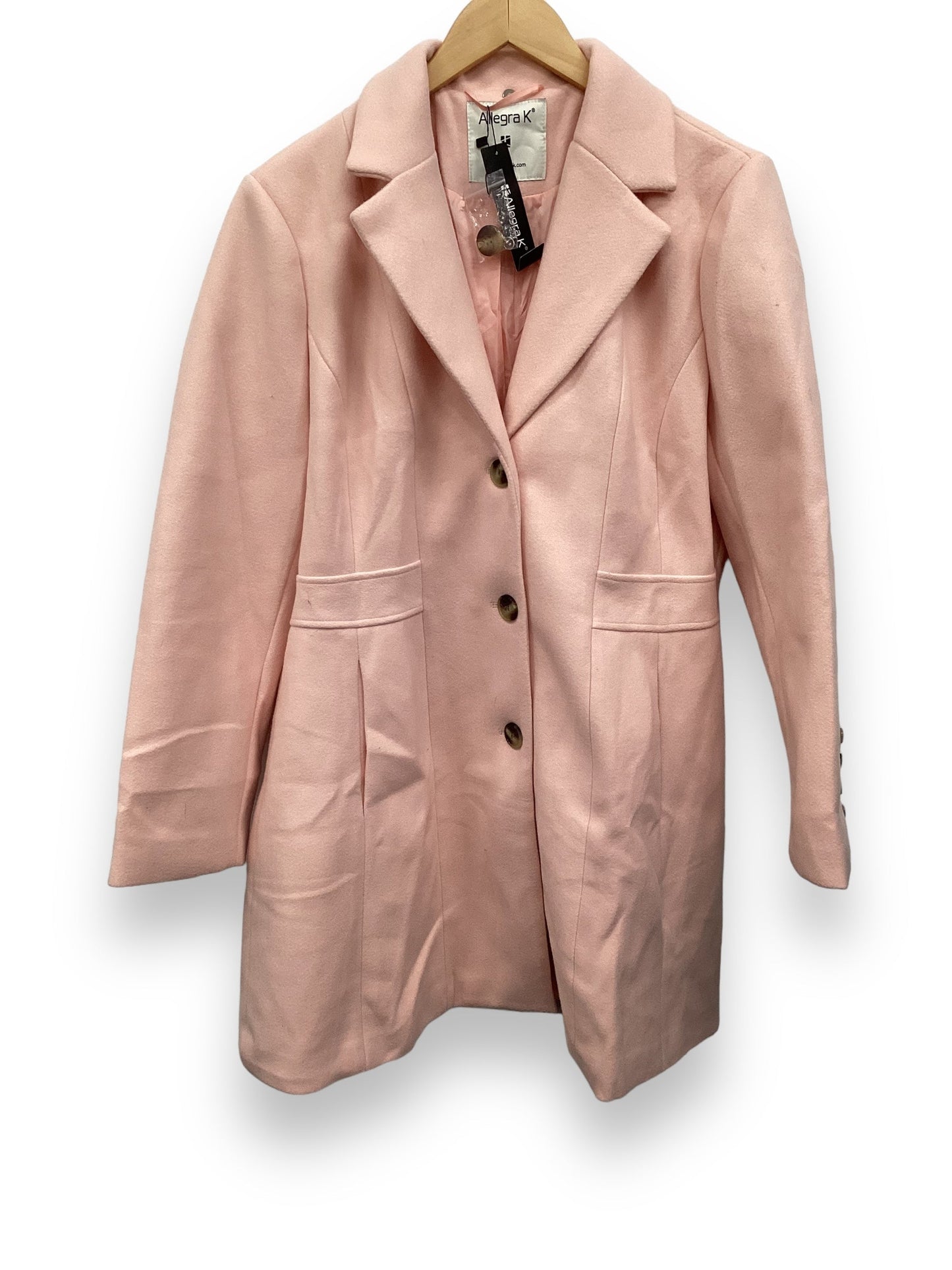 Pink Coat Peacoat Allegra K, Size Xl