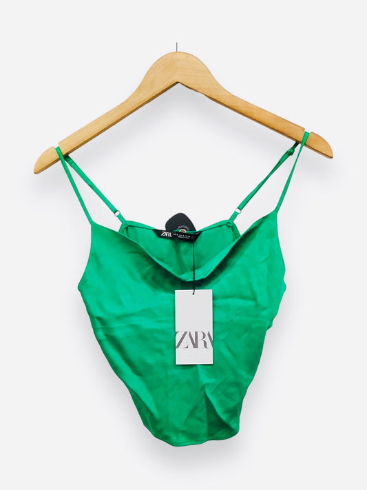NWT Green Top Sleeveless Zara, Size S