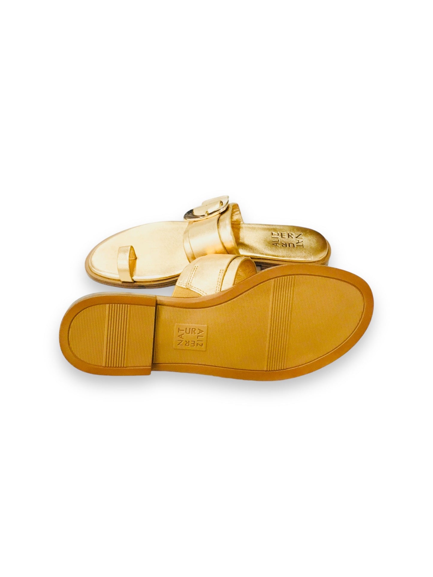 Gold Sandals Flip Flops Naturalizer, Size 7.5