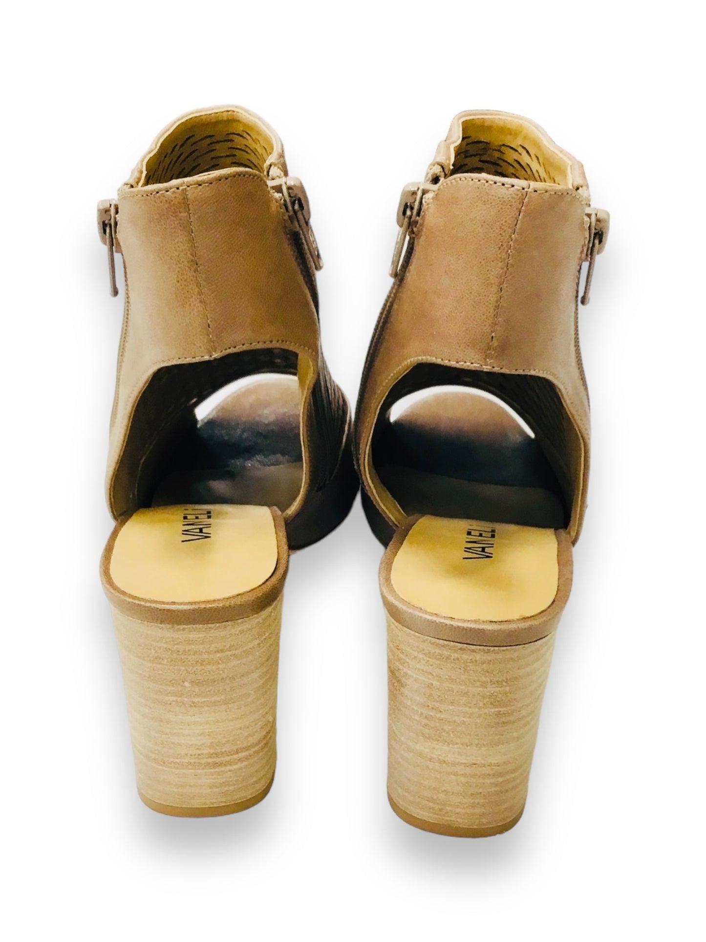 Brown Shoes Heels Block Vaneli, Size 10.5