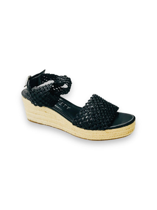 Black Sandals Heels Block Sole Society, Size 9.5