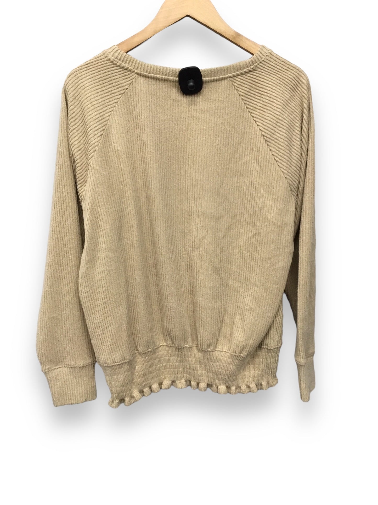 Top Long Sleeve By Nine West In Tan, Size: Xl