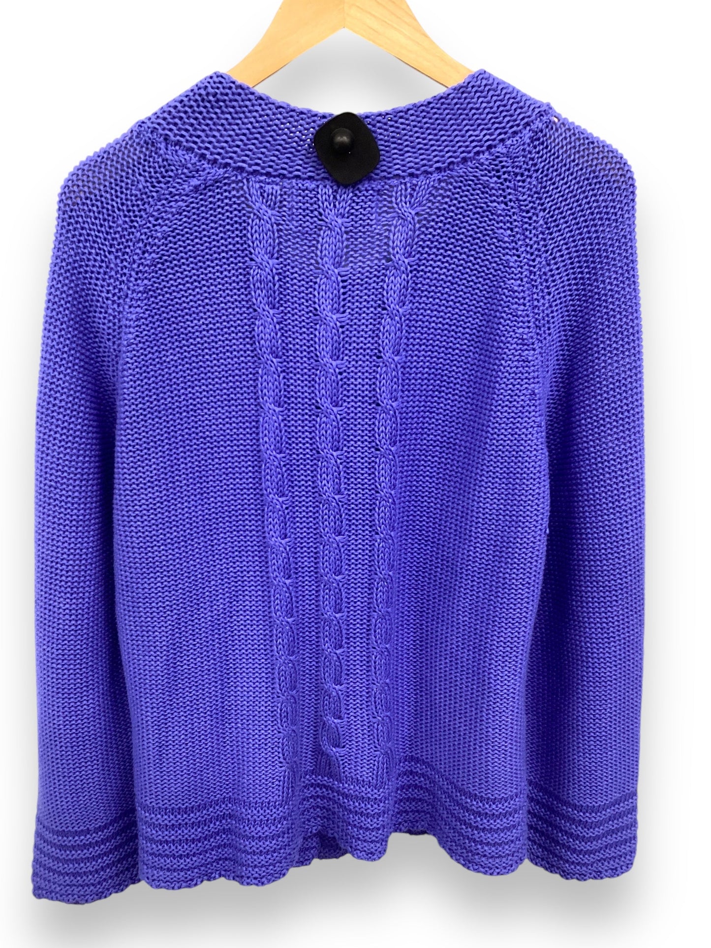 Sweater Cardigan By Clothes Mentor In Purple, Size: Xl