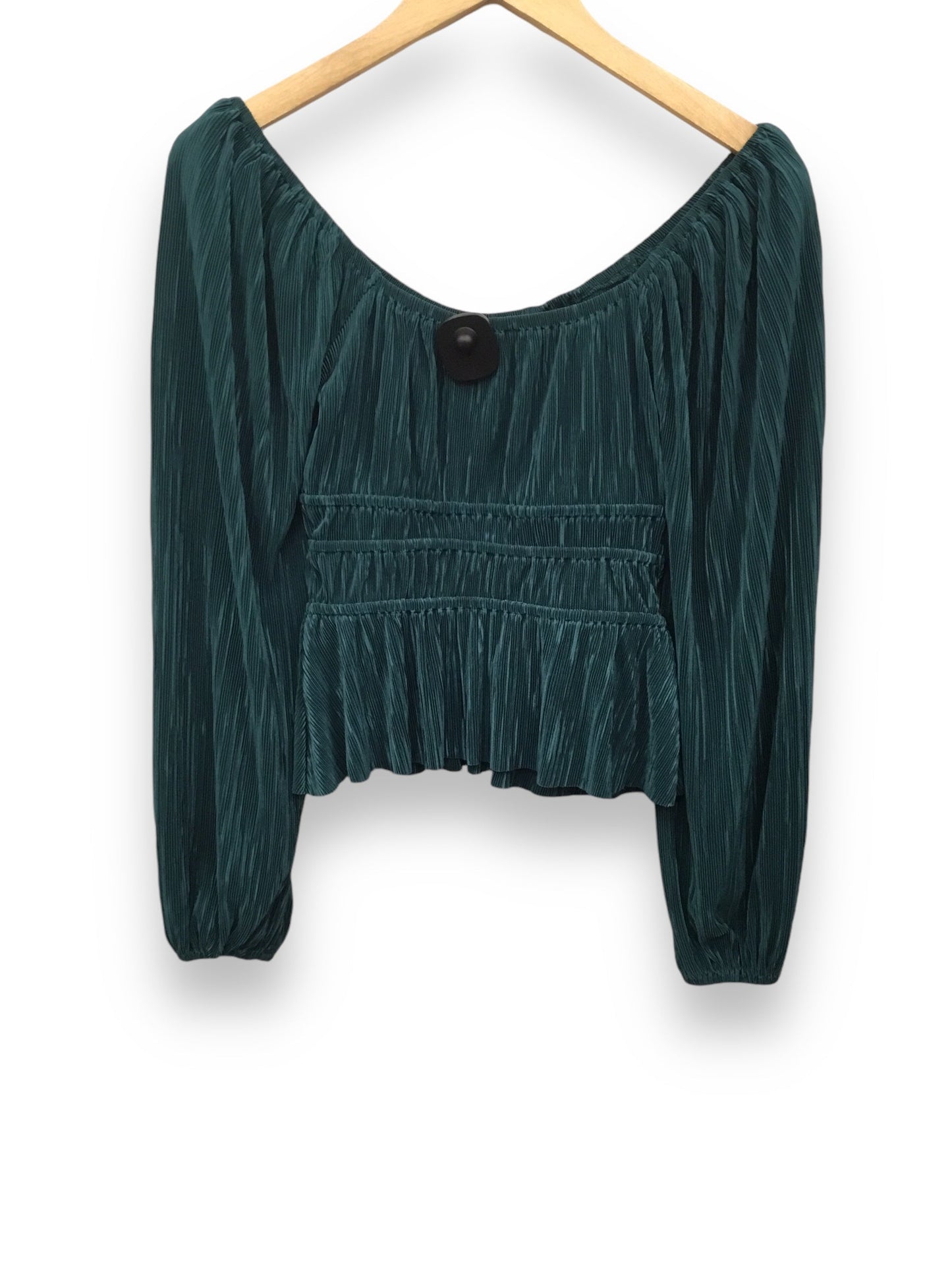 Top Long Sleeve By Express In Green, Size: Xs