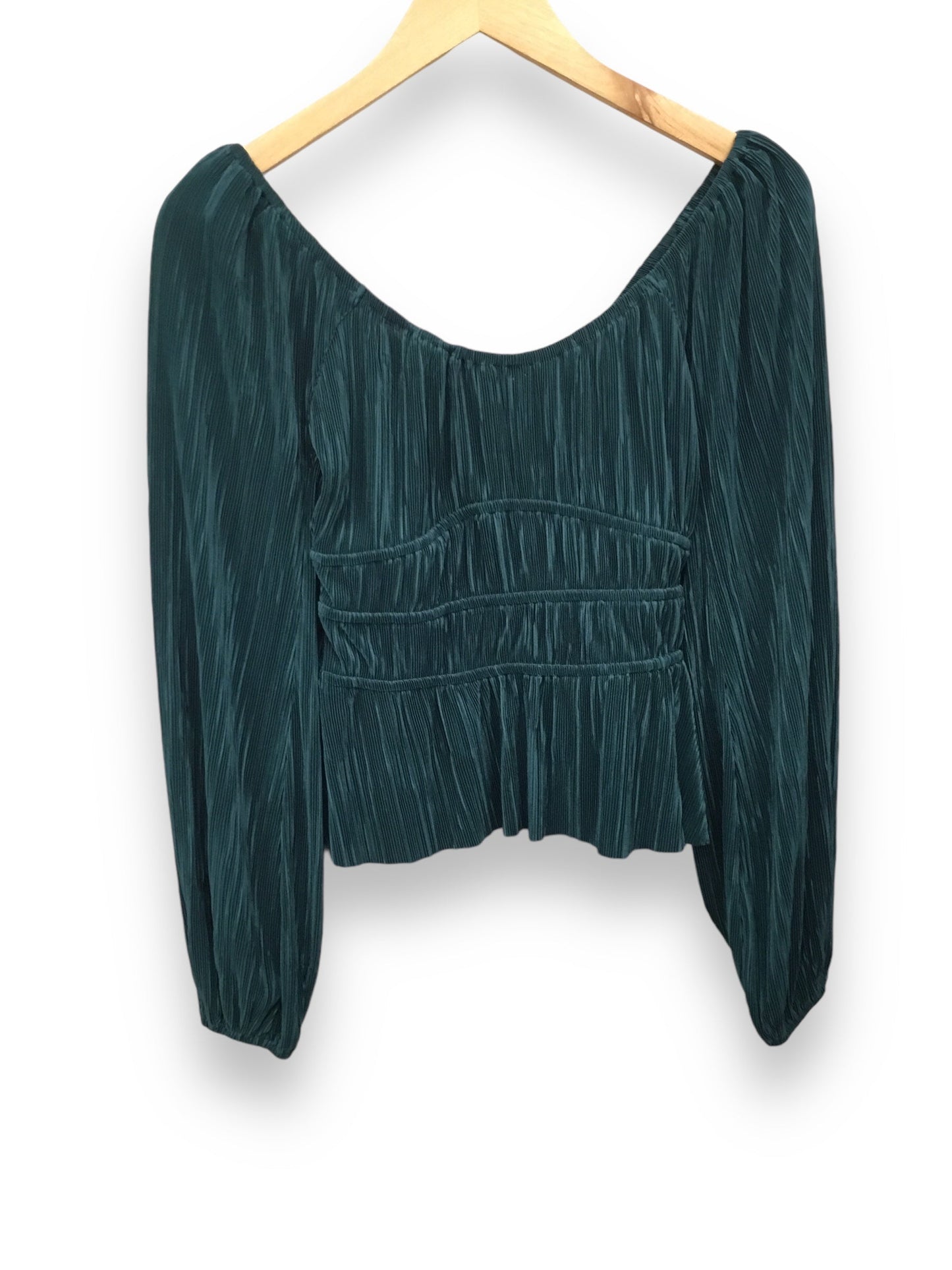 Top Long Sleeve By Express In Green, Size: Xs