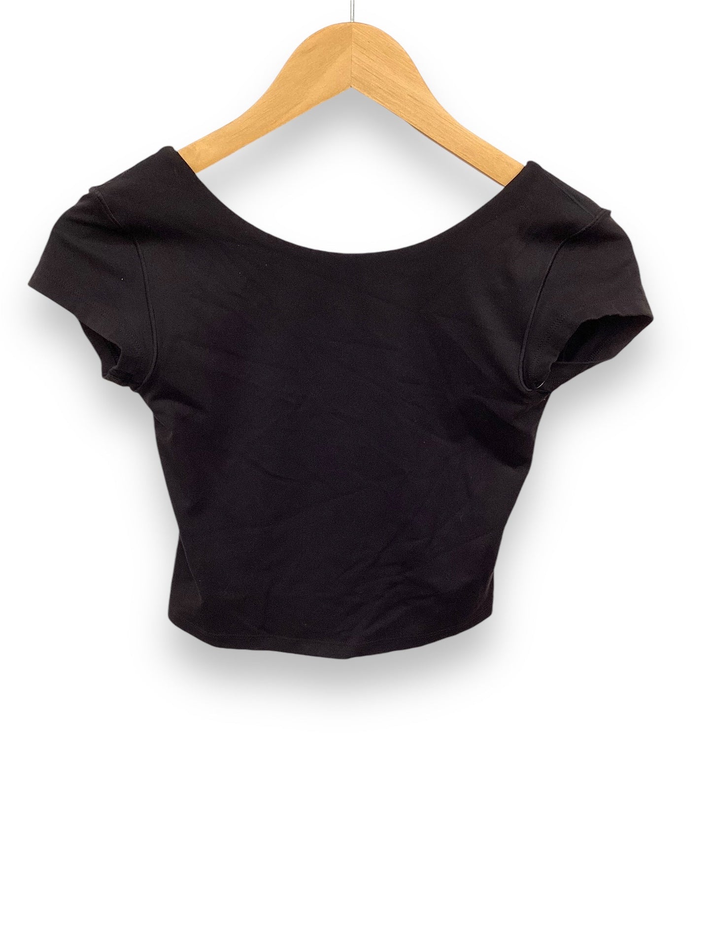 Athletic Top Short Sleeve By Aerie In Black, Size: S