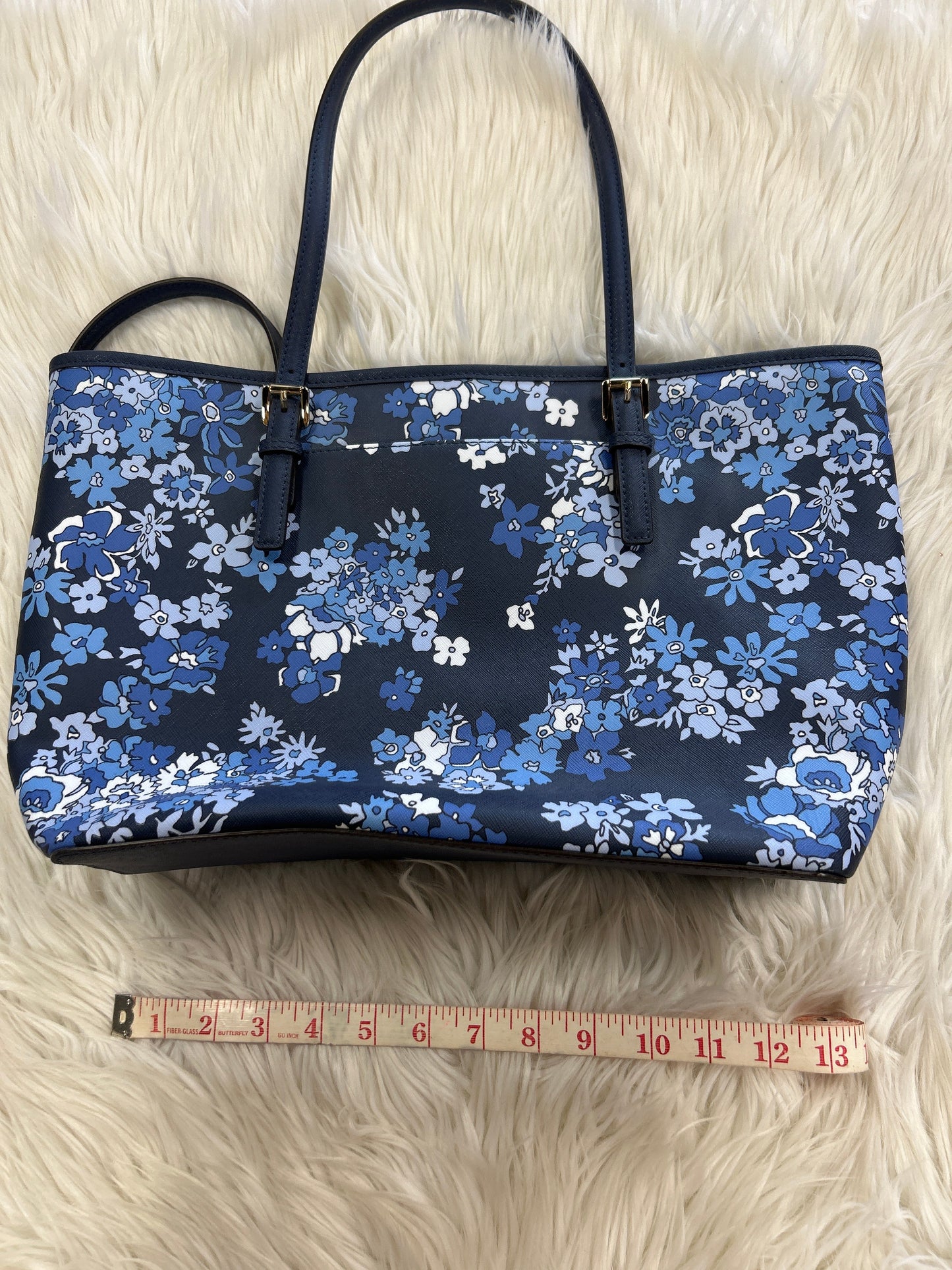 Handbag Designer By Michael Kors In Blue, Size:Large
