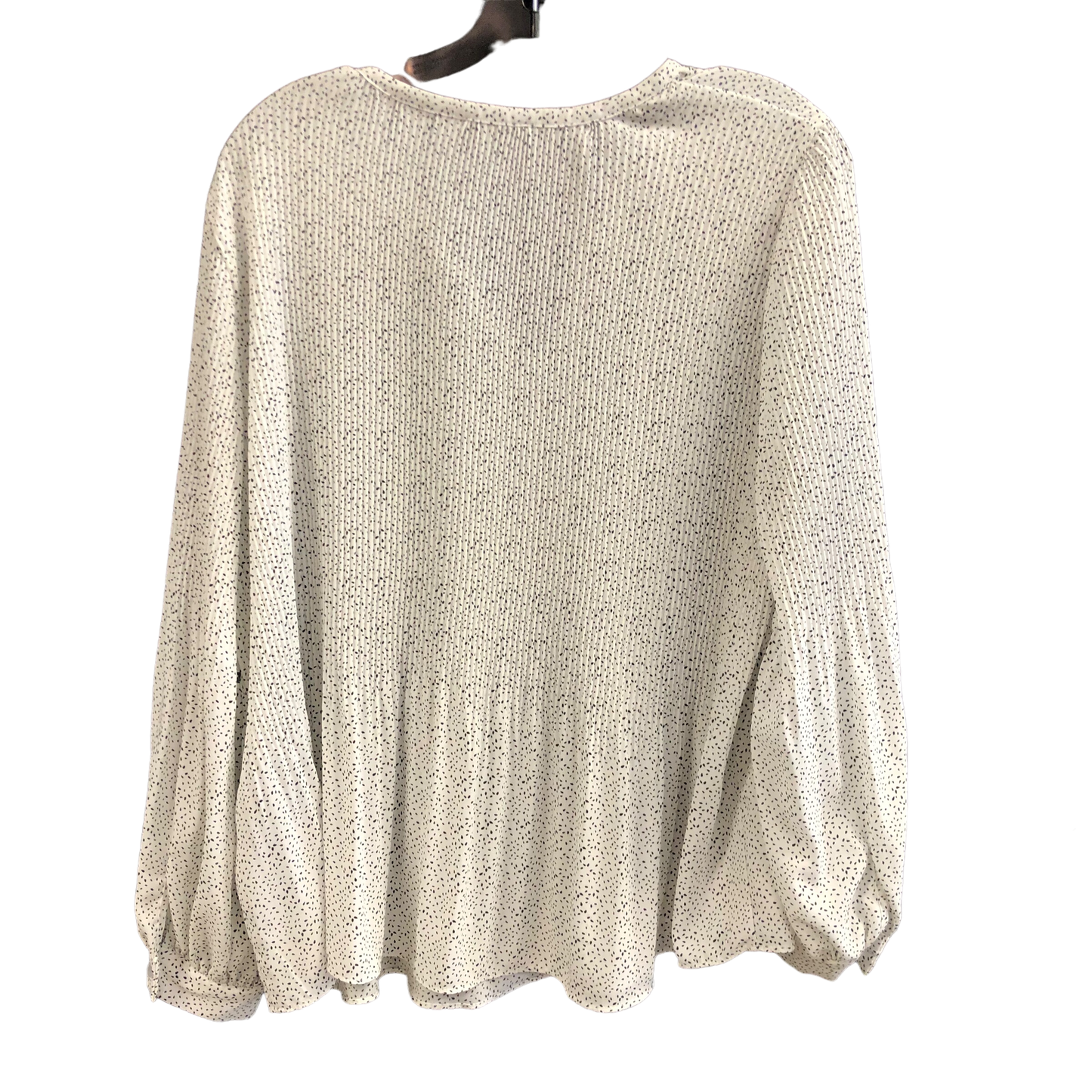 White Black Top Long Sleeve Adrianna Papell, Size M