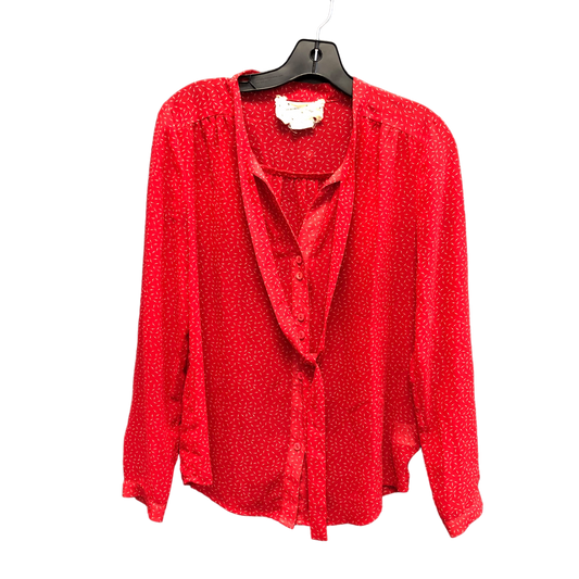 Red Top Long Sleeve coincidence , Size S