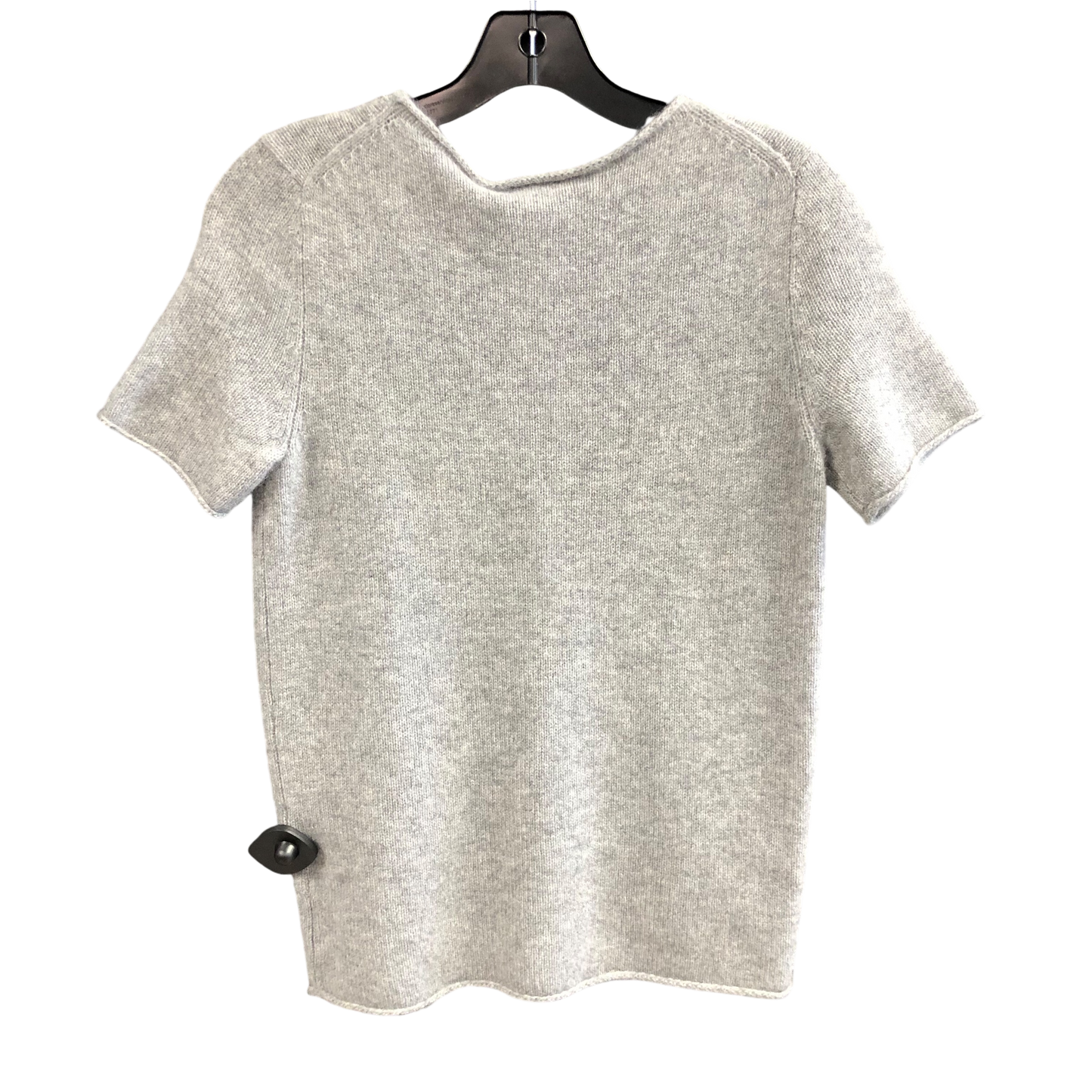 Top Short Sleeve Designer By Theory In Grey, Size: S